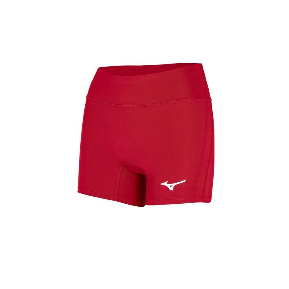 Calções Mizuno Voleibol Elevated 4" Inseam - Mulher - Vermelhas - OWKSD4918